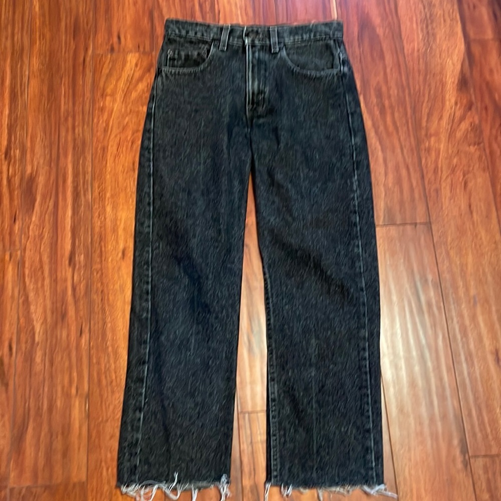 Women’s vintage 505s distressed bottoms, jeans
